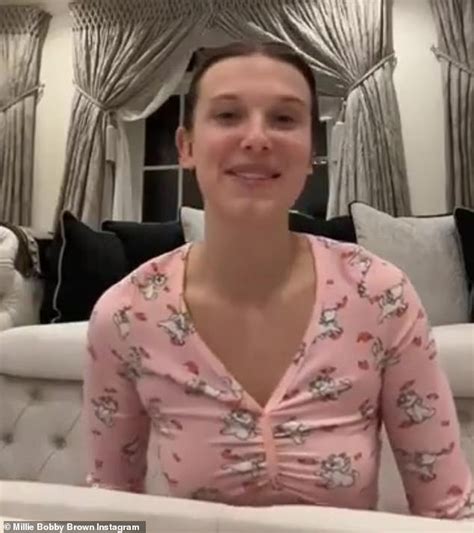 millie bobby brown big boobs|Millie Bobby Brown flashes her abs in a series of bikinis